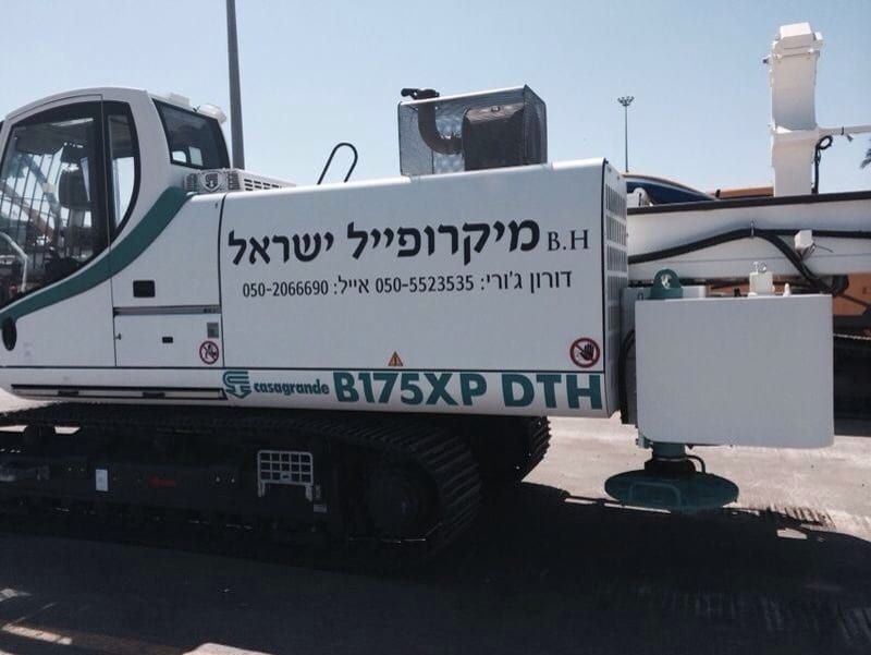 עבודת קידוח כלונסאות של דנאל קידוחים באתר בנייה