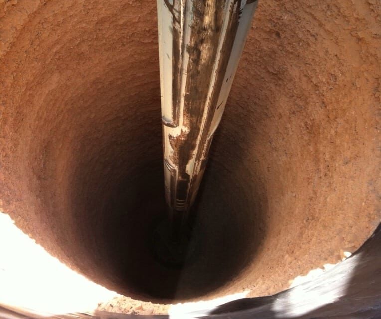 עבודת קידוח כלונסאות של דנאל קידוחים באתר בנייה